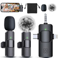 PQRQP 3-in-1 Wireless Lavalier Mic for iPhone/Android/Camera